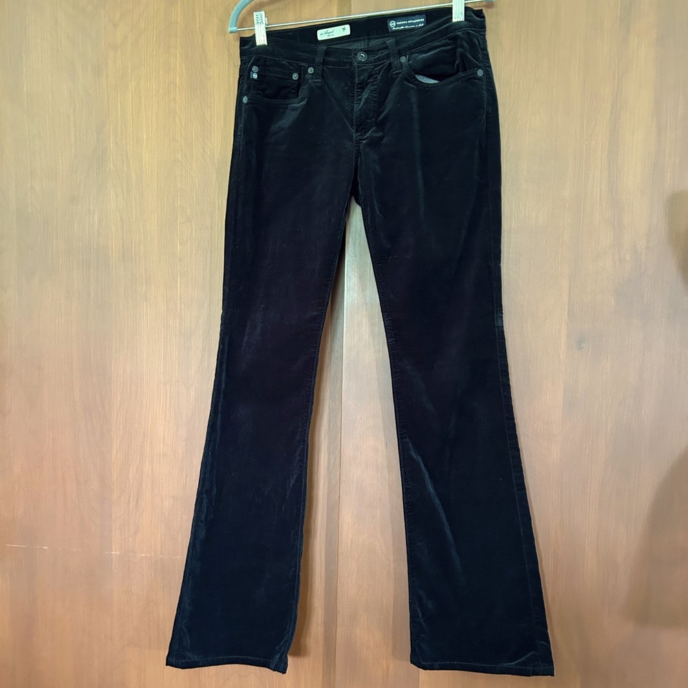 Women's Black Velvet Angel Bootcut Pants